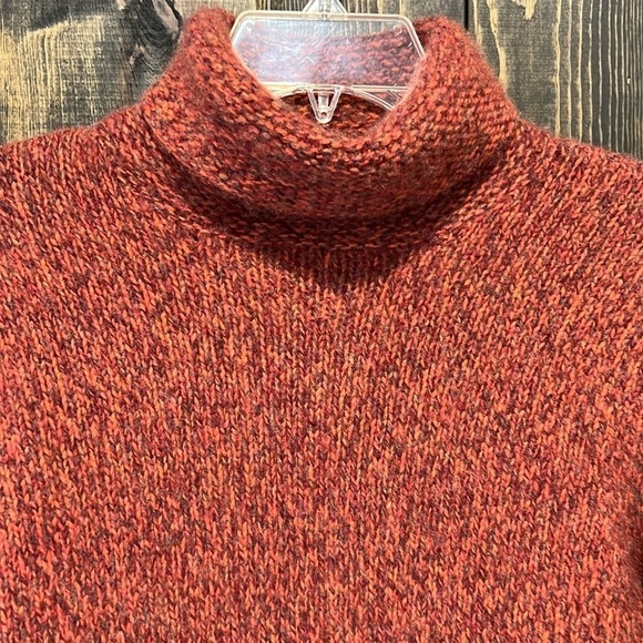 Mariele Waithe Cashmere Sweater S Red Marled Turtleneck Soft Stretch Cozy Winter - Picture 5 of 8